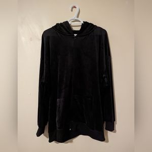 Black Velvet Zip up hoodie